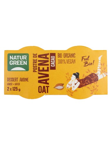 Naturgreen Postre Ecológico De Avena Y Cacao (2X125 G)