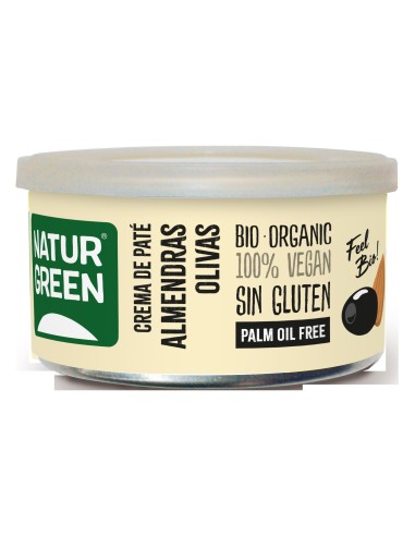 Naturgreen Crema De Paté Ecológica De Almendra Y Olivas 125 G