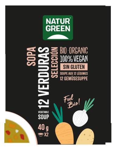 Naturgreen Sopa Ecológica Selección De 12 Verduras 40 G