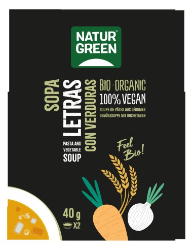 Naturgreen Sopa Ecológica De Letras Con Verduras 40 G