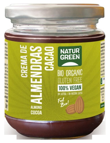 Naturgreen Crema Ecológica De Almendras Y  Cacao 200 G