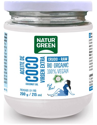 Naturgreen Aceite De Coco Virgen Bio 215Ml/200G