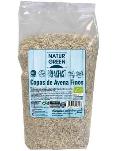 Naturgreen Copos De Avena Finos Sin Gluten Bio 1 Kg