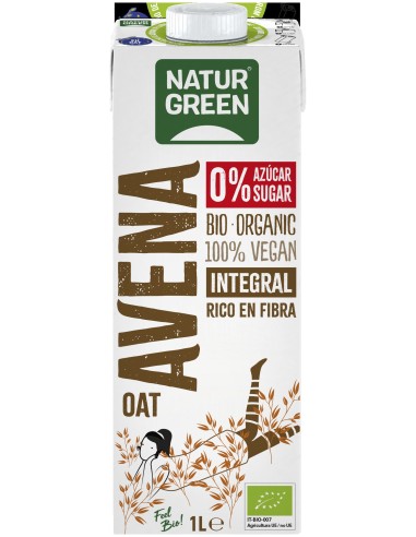 Naturgreen Bebida Avena Integral 0% Azucares Bio 1000Ml