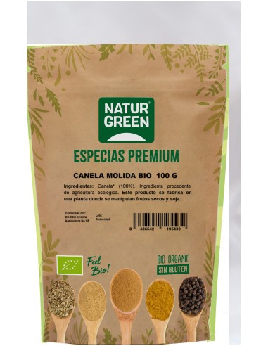 Naturgreen Canela Ceylan Molida Sin Gluten Bio 100G